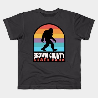 Brown County State Park Camping Bigfoot Nashville Indiana Kids T-Shirt